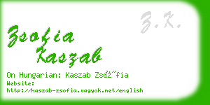 zsofia kaszab business card